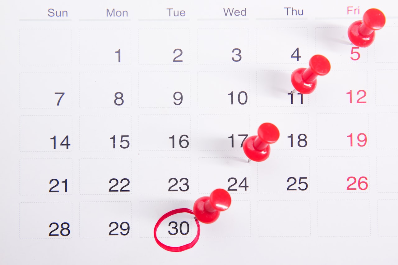 A calendar marking a legal filing deadline in Georgia