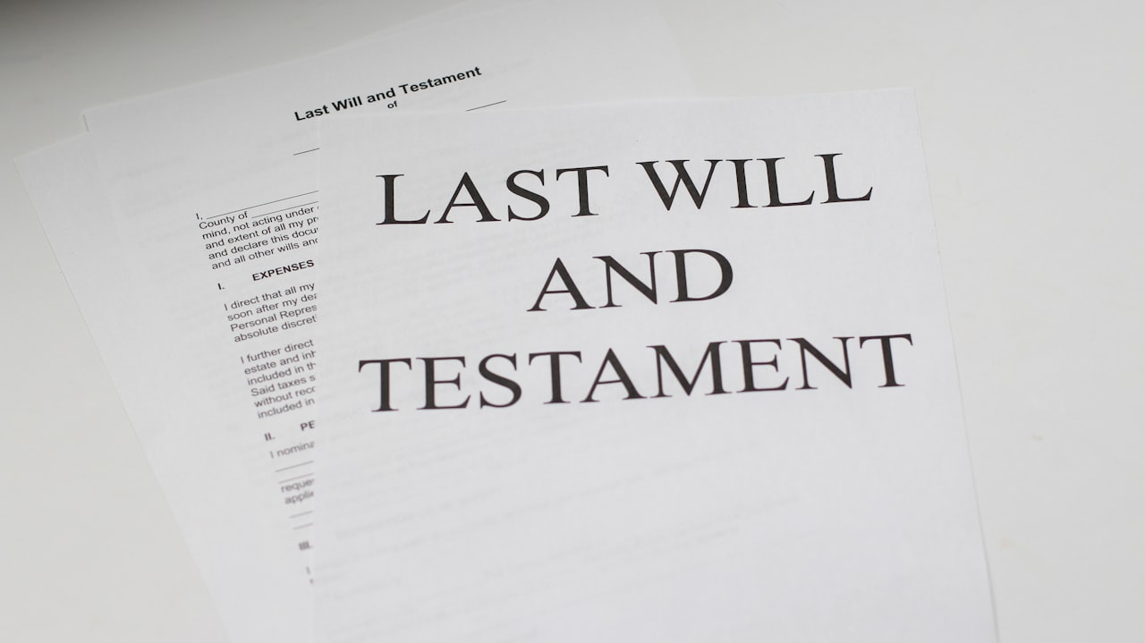 A last will and testament document for Georgia probate